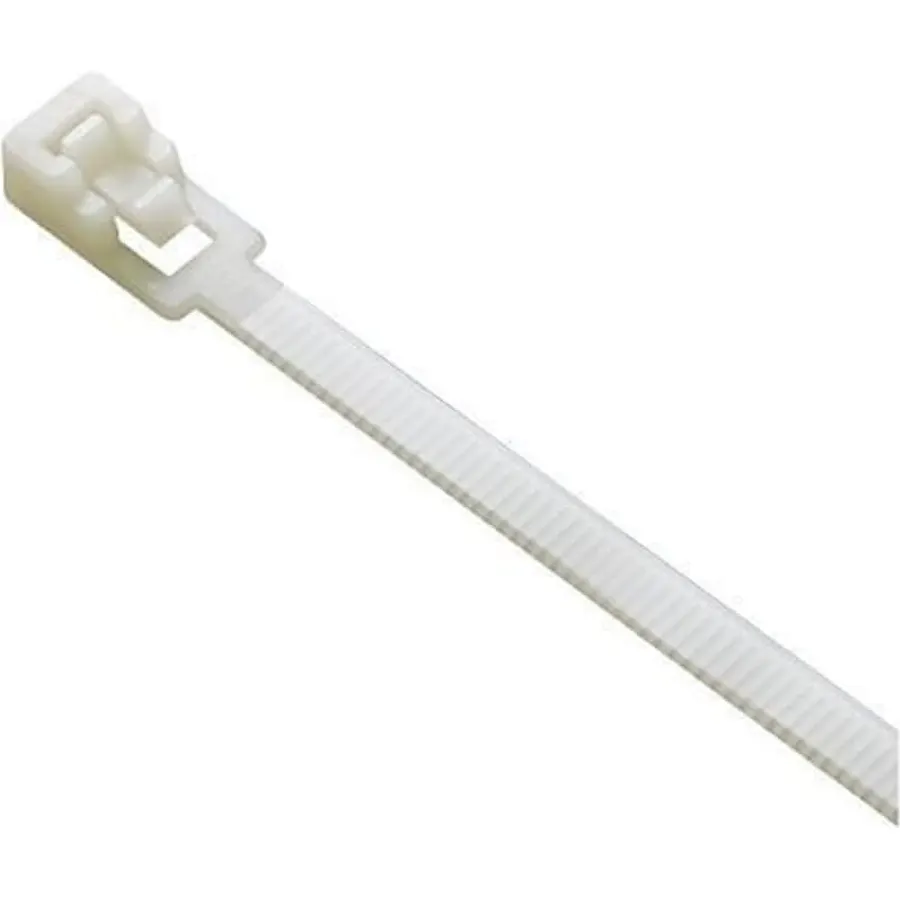 0E-WT850NR Nylon Releasable Wire Ties, 8" Length, Tensile Strength, Natural