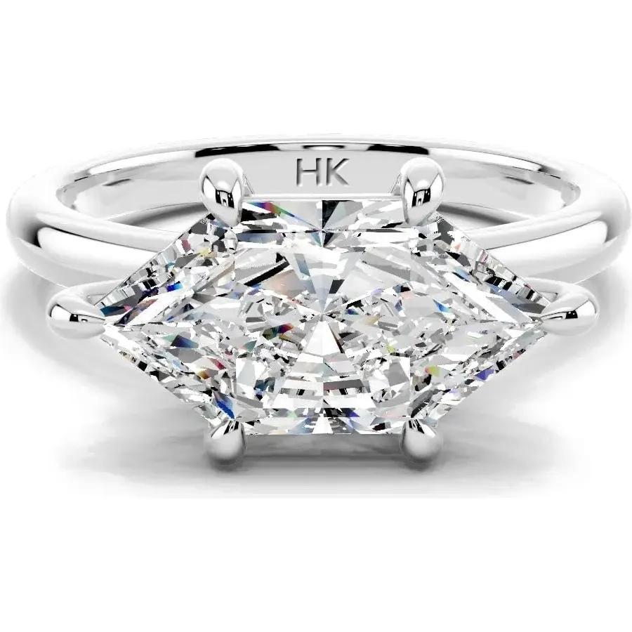1-3 Ct Dutch Marquise Moissanite East West Engagement Ring