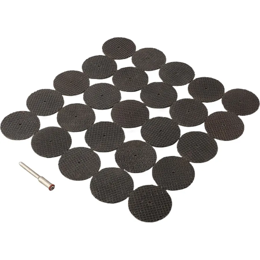 1/8" Fiberglass Reinforced Cut-Off Wheels with Mandrel for Rotary Tools