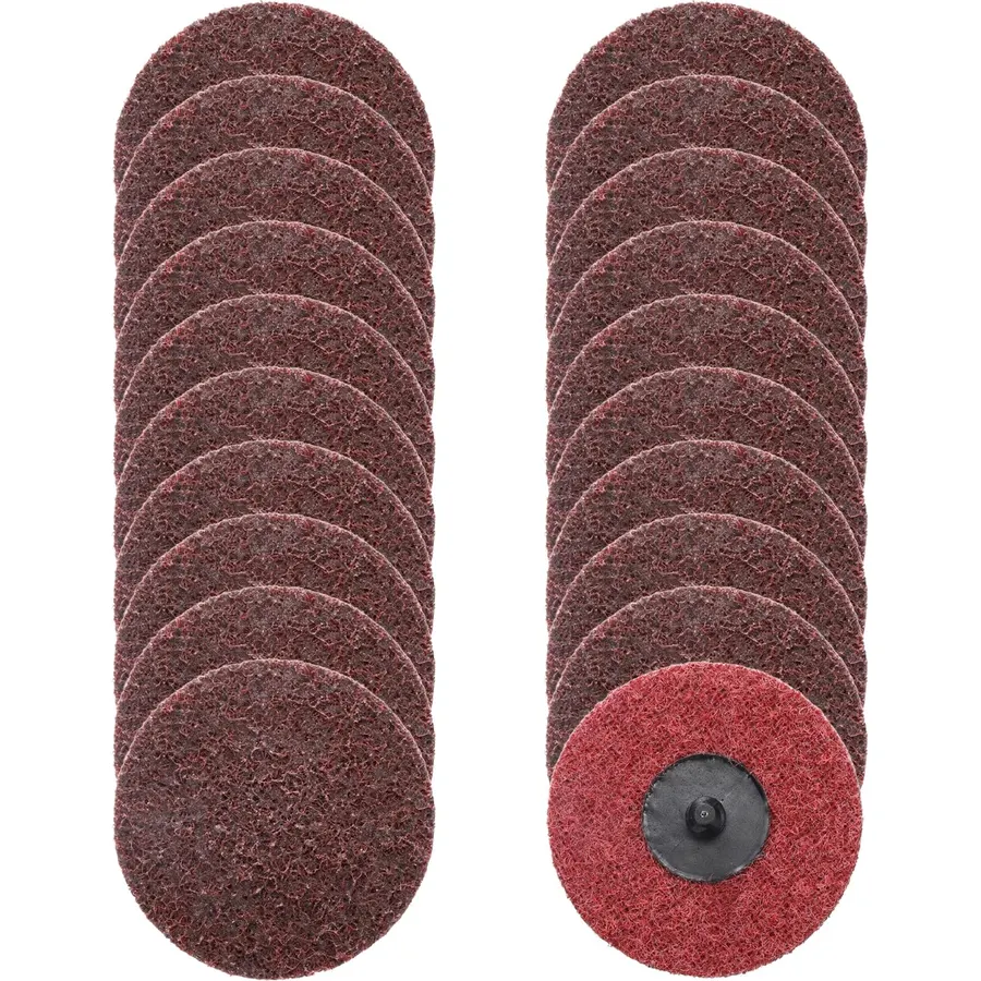 10 Pcs 3" Medium Grit Nylon Non-Woven Quick Change Sanding Discs