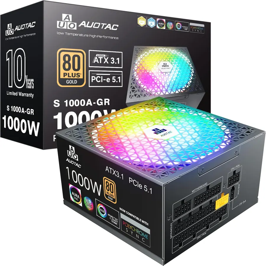 Seasonic Focus GX-1000 1000W Power Supply ATX 3.1 & PCIe 5.1 Ready White