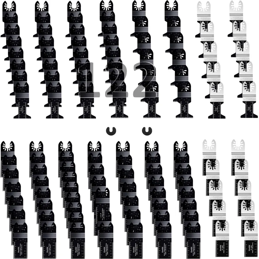43 Pcs Oscillating Saw Blades, Multitool Kit for Wood/Metal/Plastics
