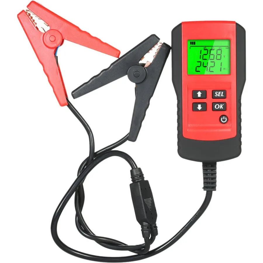 12v Auto Battery Tester with Backlight for Car Battery Health Checks