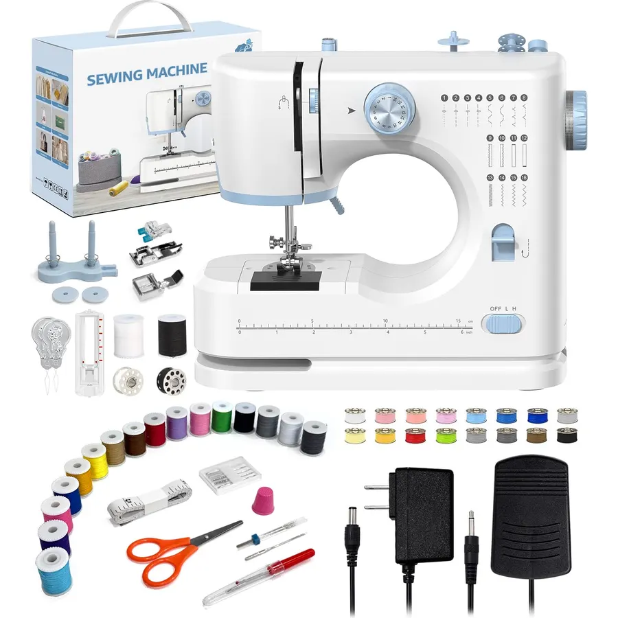 Sewing Machine for Beginners, The Dream by American Home, 15 Built-in Stitches, Great for Refashioning Clothes, AH700