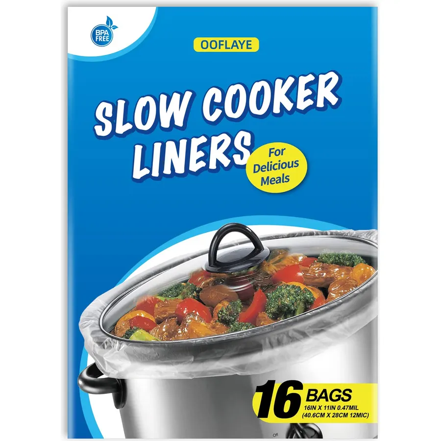 16 Counts Slow Cooker Liners Small Size(11 x 16 Inch) Kitchen Disposable Cooking Bags Fits 1 to 3 Quarts Safe for Oval or Round Pot (16)