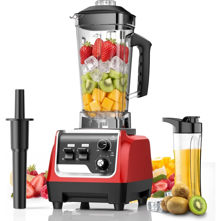 AMZCHEF 1800W Smoothies Blender, Ice-Crushing Countertop Blenders