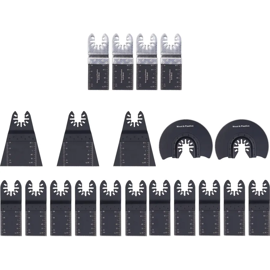 20Pcs Oscillating Cutting Wheel Kit Universal Cutting Tool Set for Wood Metal Carbon Steel Bi Metal Materials