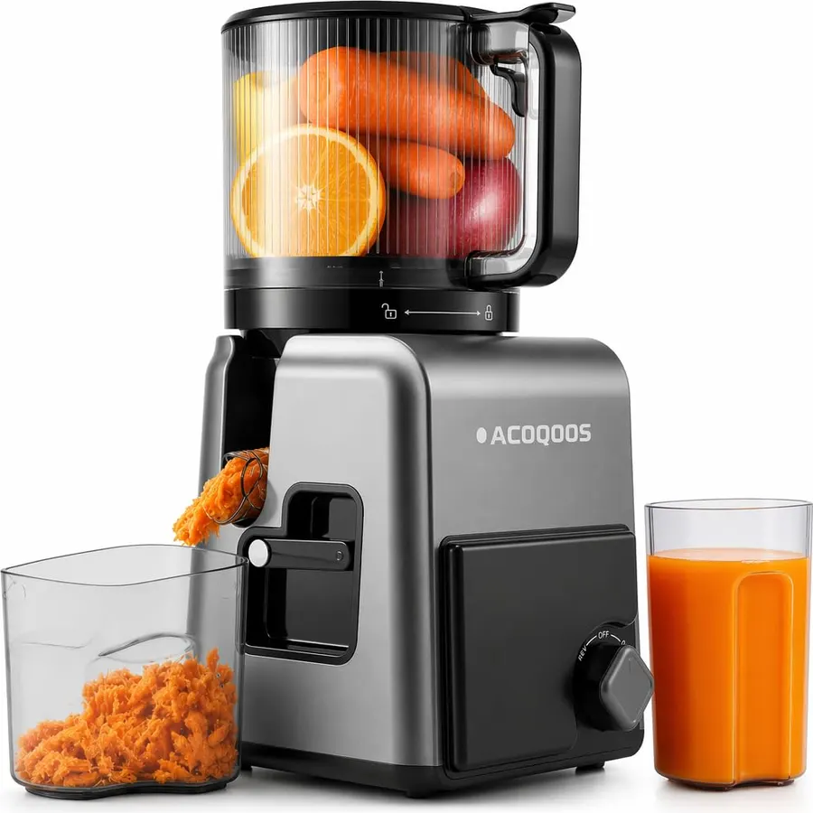 EUHOMY Cold Press Juicer Machines, 5.8" Large Feed Chute Juicer Extractor