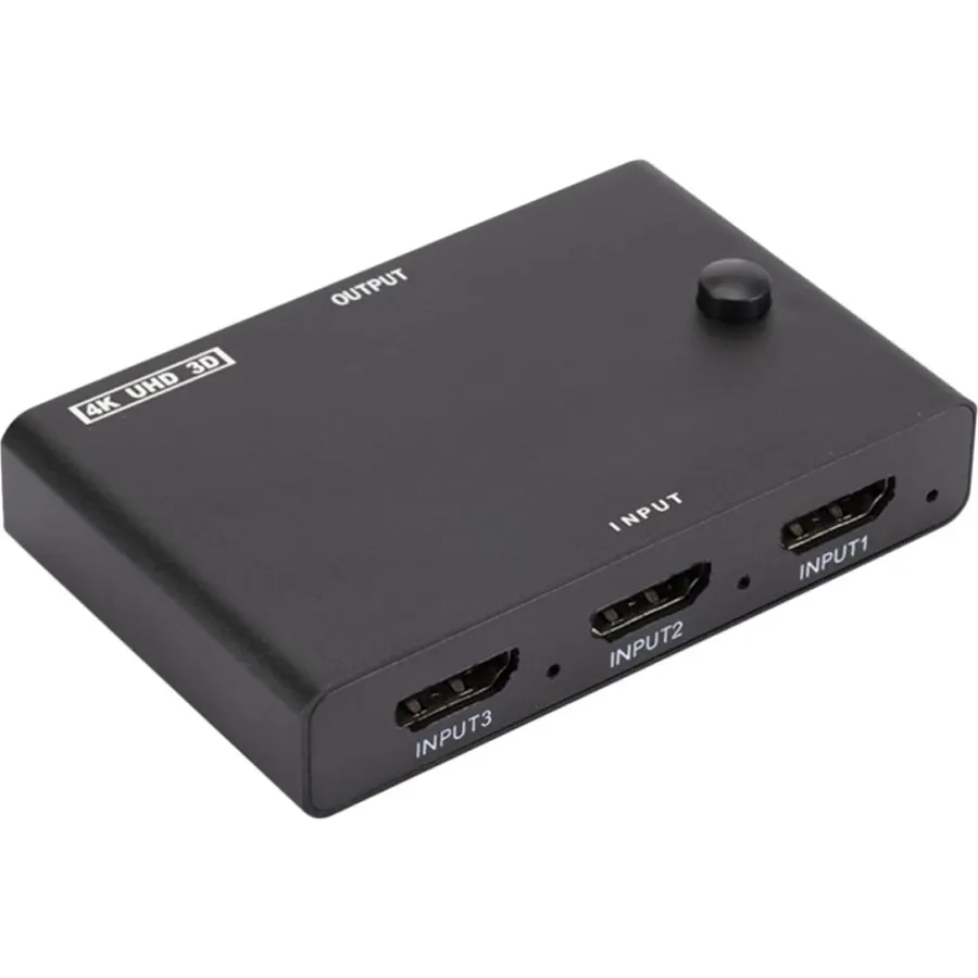 3 in 1 Out 4k 30fps Video Selector Box for PC Sharing