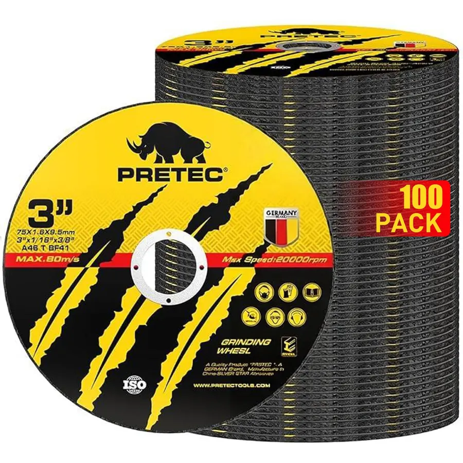 3 Inch Cut Off Wheels, 100 Pack Metal and Stainless Steel Cutting Wheel