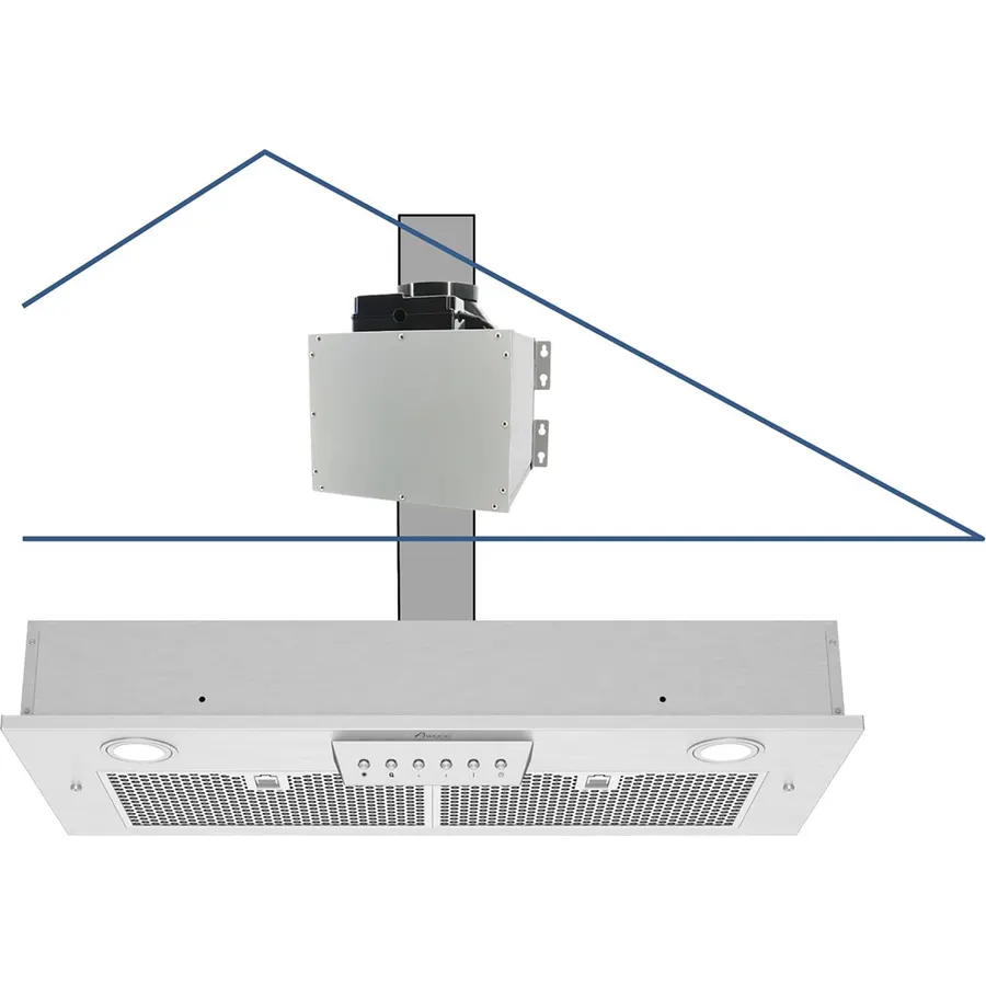 30"Wx11-3/4"D Super Quiet Split Insert Range Hood with 6" Blower