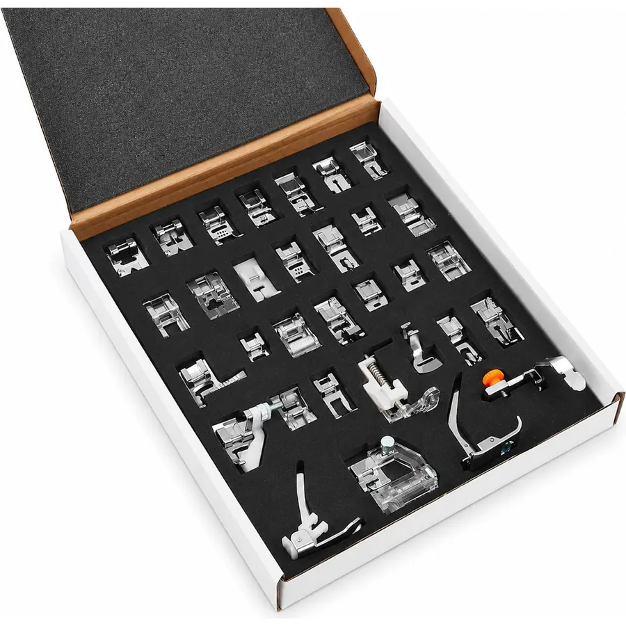 32Pcs Sewing Machine Presser,Zipping, Buttonholing,Quilting in Single Kit