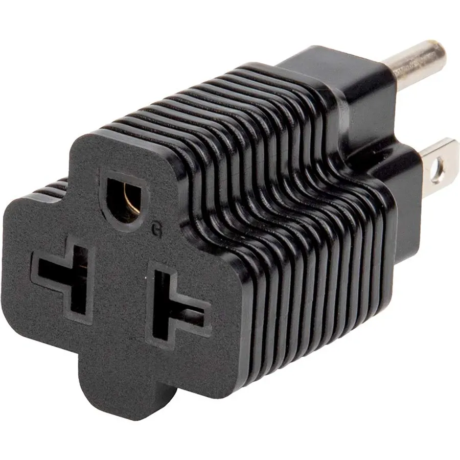 [4-in-1] 15 Amp Household AC Plug to 20 Amp T Blade Female Adapter, Nema 5-15P to 5-20R, 5-15P to 6-15R/6-20R Plug Outlet, Comb AC Power Adapter Converter,15A 125V to 20A 250V Adapter