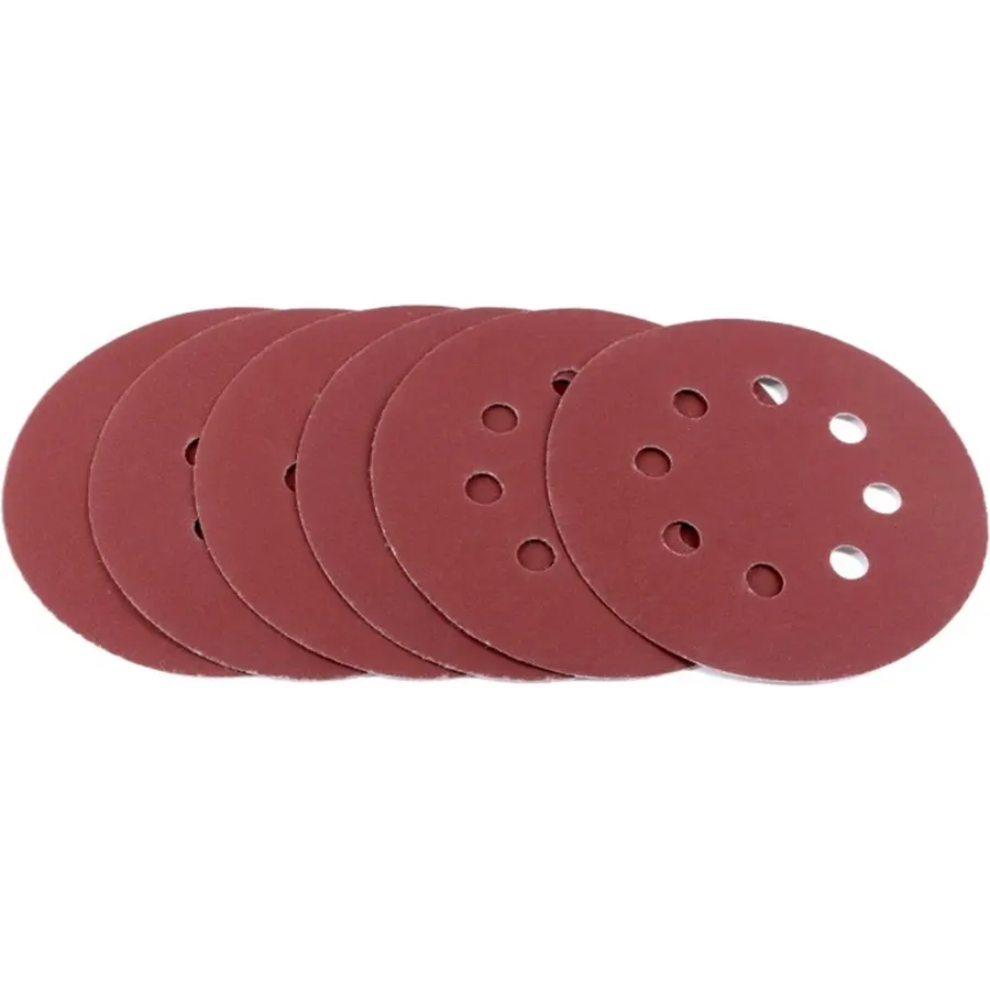 60Grits ~ 2000Grits 5 Inch 8 Hole Hook Loop Sanding Discs Sandpaper Pads Set Sander Disc Abrasive Polishing Tools 5/10/100pcs(100 Grits,5pcs)