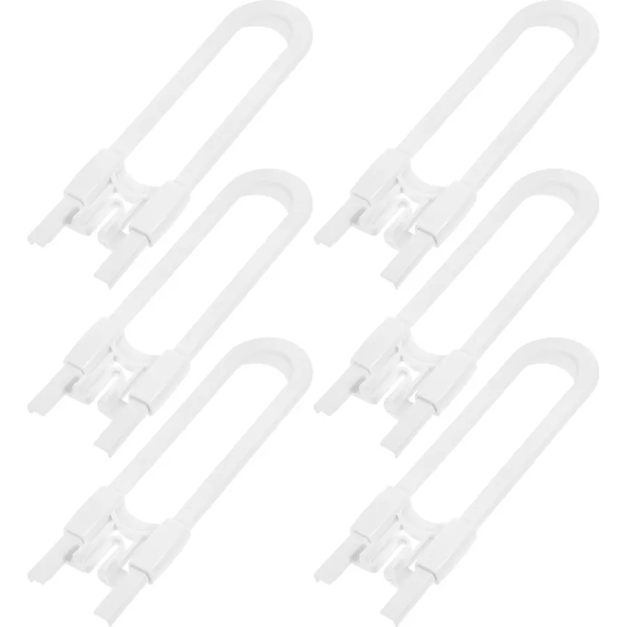 6pcs Babyproof Cabinet Lock, Adjustable U-shaped Safety Latch