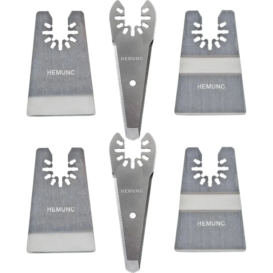 6PCS oscillating Tool Scraper Blades Universal fit Multitool Scraper Blades, Compatible with Dewalt Dremel Rockwell Makita Bosch Fein Multimaster Milwaukee Porter Cable Ridgid Ryobi