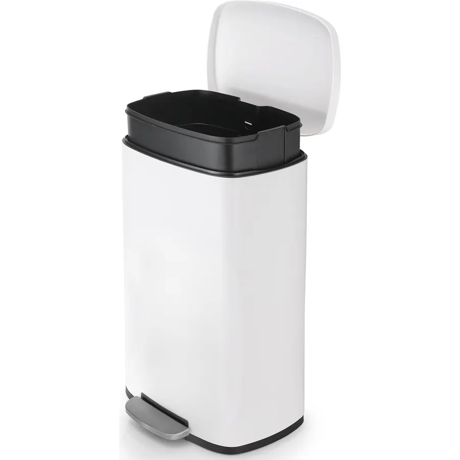 8 Gal Kitchen Trash Can, 30L Recycling or Garbage Bin, with Step-On Pedal