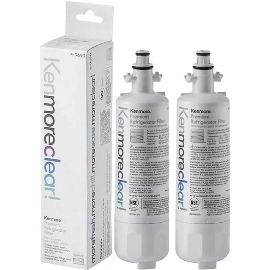 9690 Refrigerator Water Filter,Compatible for kenmore 9690,46-9690,469690 Refrigerator Water Filter white (2-Pack)…