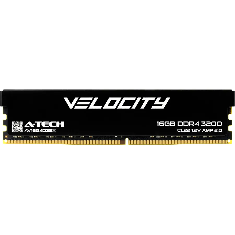 A-Tech Velocity RAM 16GB DDR4 3200MHz (PC4-25600) XMP 2.0 UDIMM 1.2V Non-ECC DIMM 288-Pin Desktop Computer Gaming Memory - AV16G4D32X