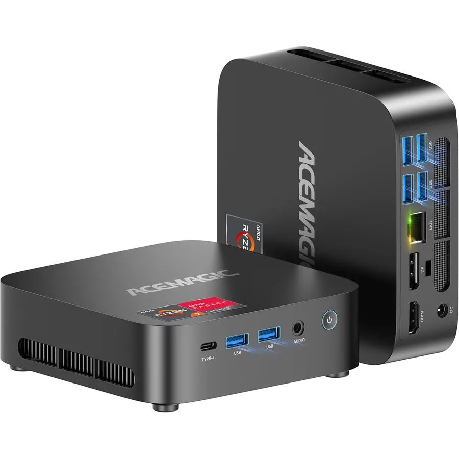 PELADN Mini PC, Ryzen 5 5600H,16GB DDR4(Dual-Slot Upgradeable)/512GB SSD