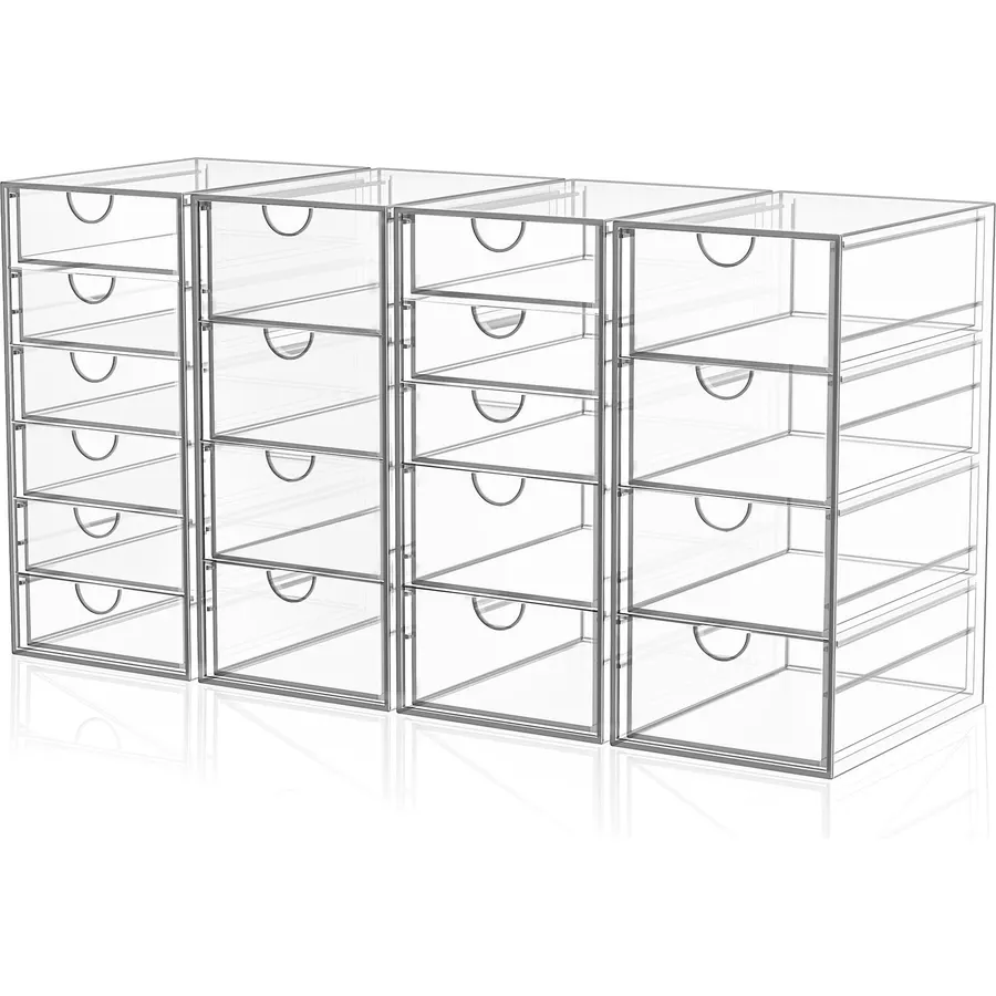 Acrylic Makeup Organizer with 19 Drawers,Storage Drawer Organizer