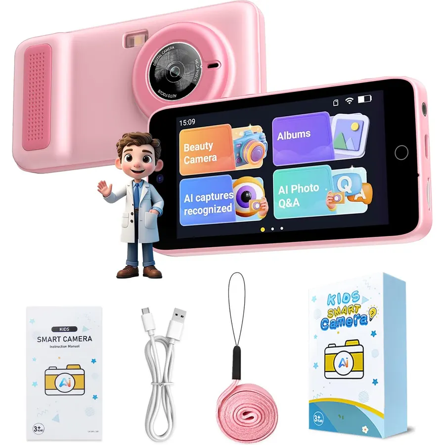 AI Digital Camera for Kids with WiFi, Photo Recognition & Voice Effects