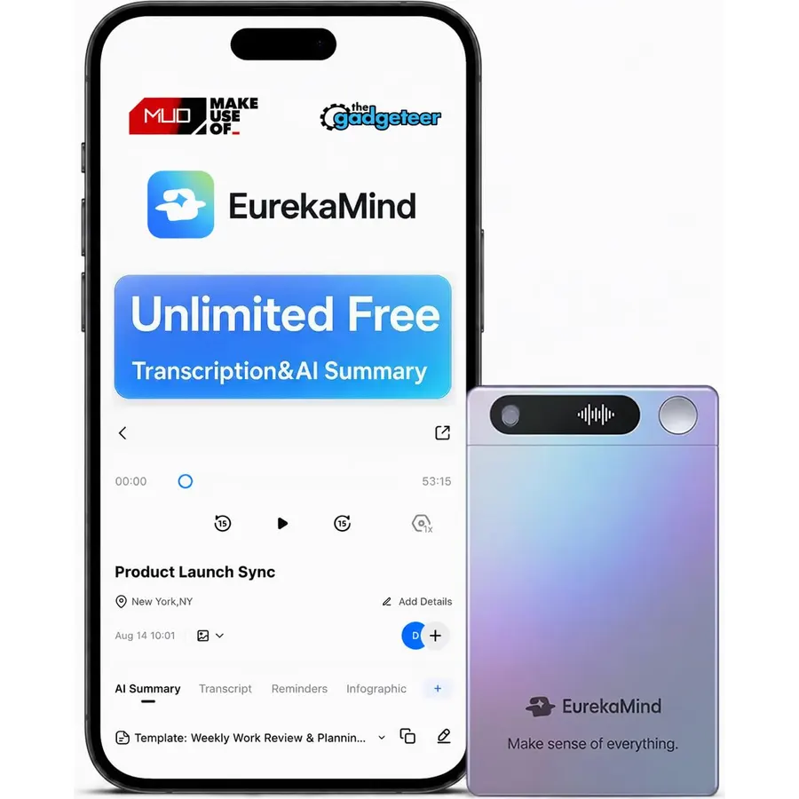 AI Voice Recorder, AI Note Taker, Unlimited Transcription, Lite
