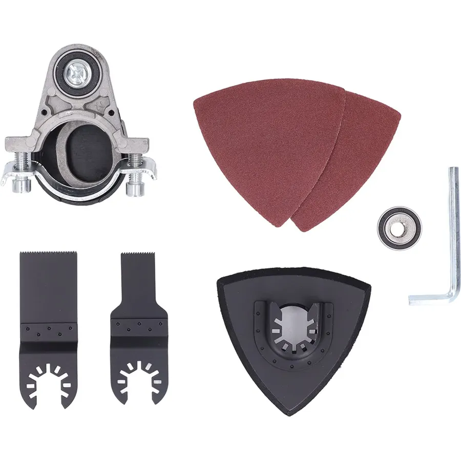 Angle Grinder Converter Kit for Universal Angle Grinder Conversion, Includes Multifunctional Oscillating Tool Accessories with Universal Head for Woodworking and Detail