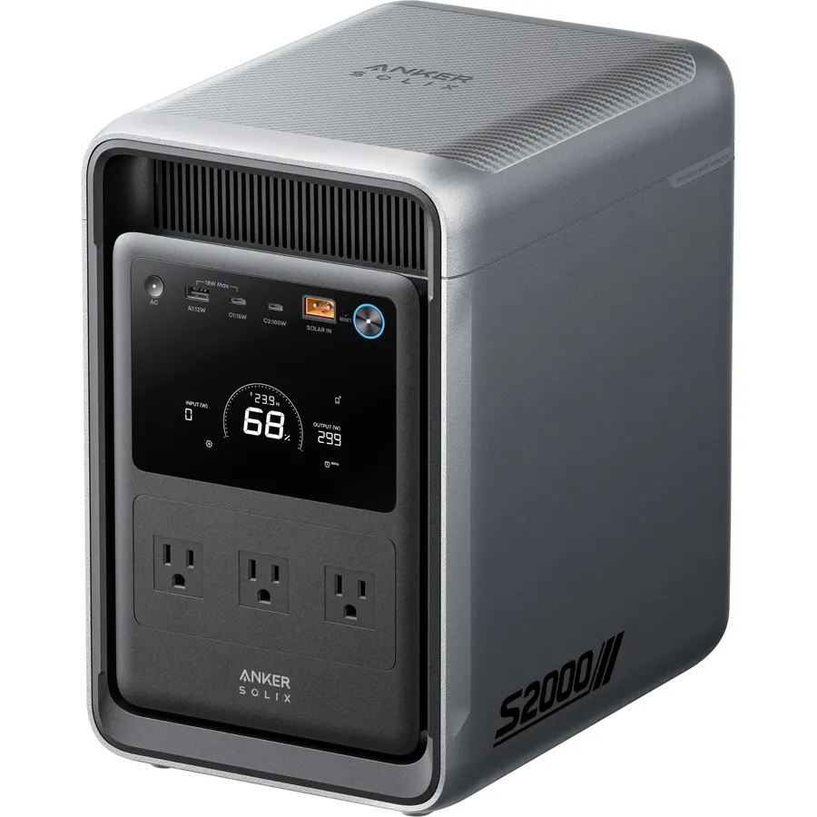 Anker SOLIX S2000 Portable Power Station, 2,010Wh, 1,500W