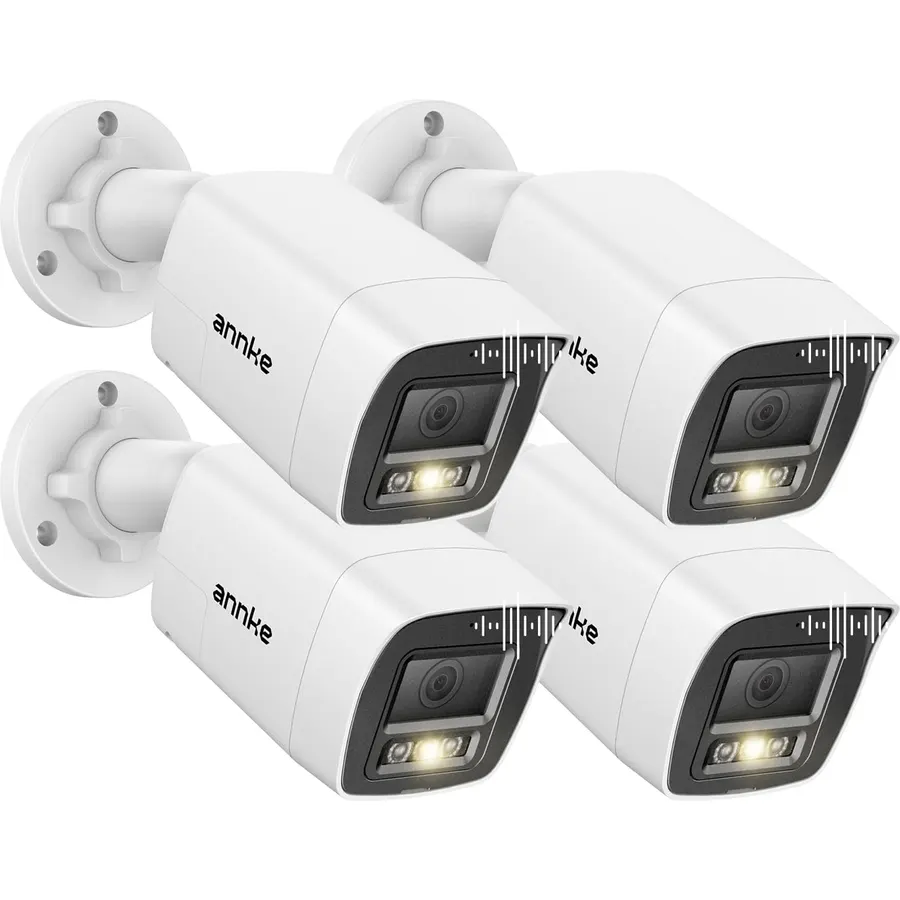 ANNKE 2MP/1080P Two-Way Audio Outdoor Analog Add-on Security Camera, White