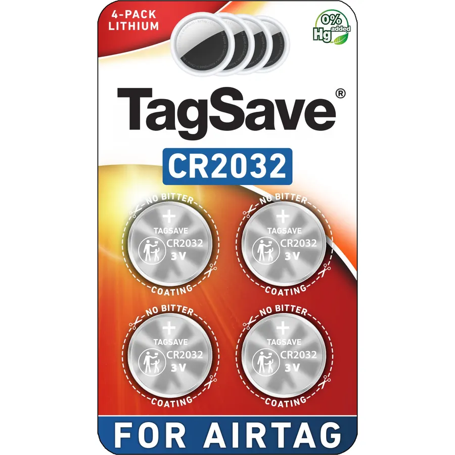 Apple AirTag Replacement Batteries, 4 Pack, Perfectly Fits For AirTag