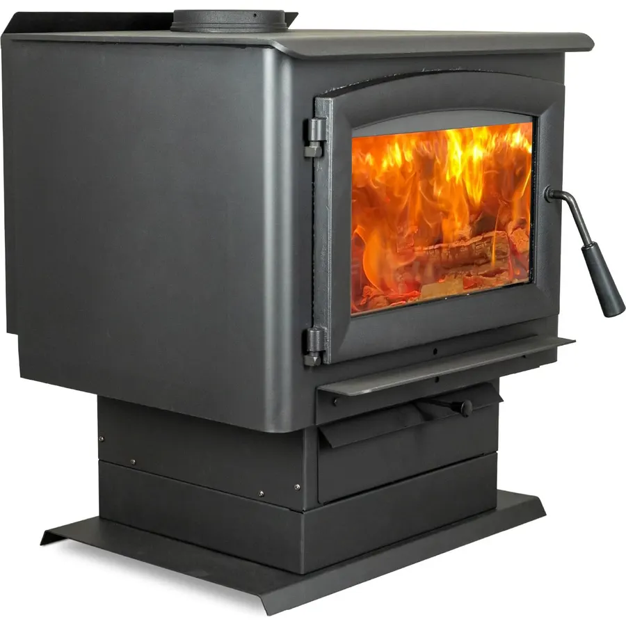 Ashley Hearth AW2520E-P 2,500 sq ft Wood Stove with Legs and Pedestal