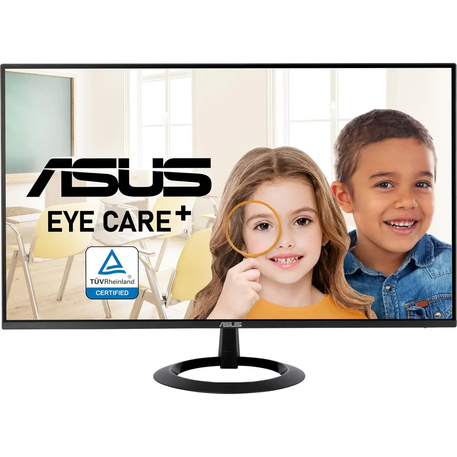 ASUS 27” (27-inch viewable) Eye Care Monitor (VZ27EHF) - Full HD (1920 x 1080), IPS, 100Hz, 1ms, Frameless, Adaptive-Sync, HDMI, Low Blue Light, Flicker Free, Ultra-Slim Profile, 3 Year Warranty