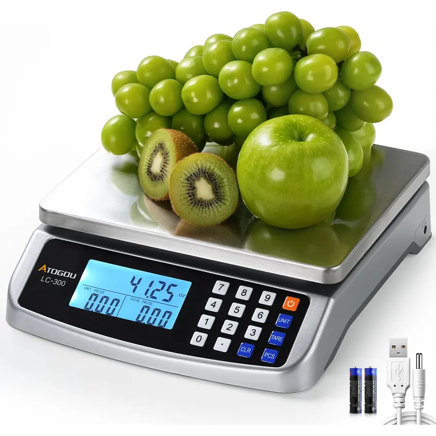 Atogou 110lb Food Scale, Commercial Kitchen Scale with Price Computing