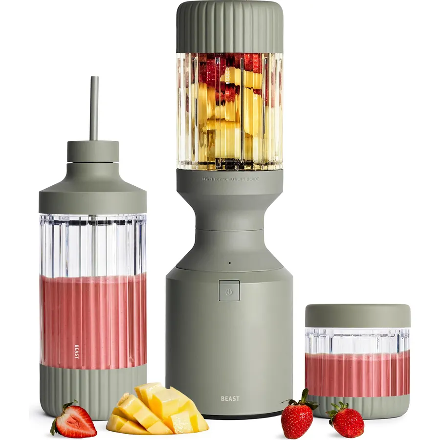 Beast Mega 1200 Plus Countertop Blender, XL Vessel, Sage, 1200W