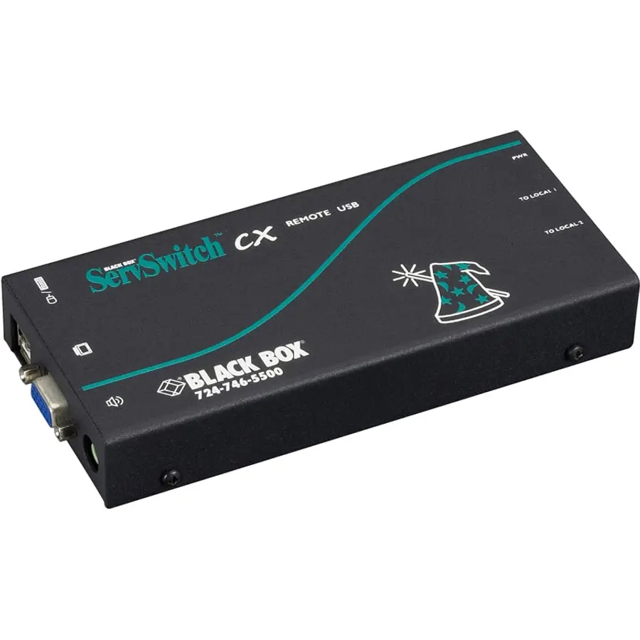 Black Box ServSwitch CATmix KVM Extender - 1 Computer(s) - 1 Remote User(s) - 984.25 ft Range - WUXGA - 1900 x 1440 Maximum Video Resolution - 1 x Network (RJ-45) - 2 - 1 x USB - 1 x VGA - External