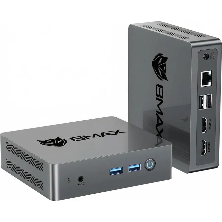 Bmax Mini PC, Intel N4500 Processor Up to 2.8GHz, 8GB RAM 256GB M.2 SSD, Windows 11 Pro Mini Desktop Computer, Dual 4K Display, WiFi 5, VESA Mount, for Office, Home Business & HTPC, B3 Pro