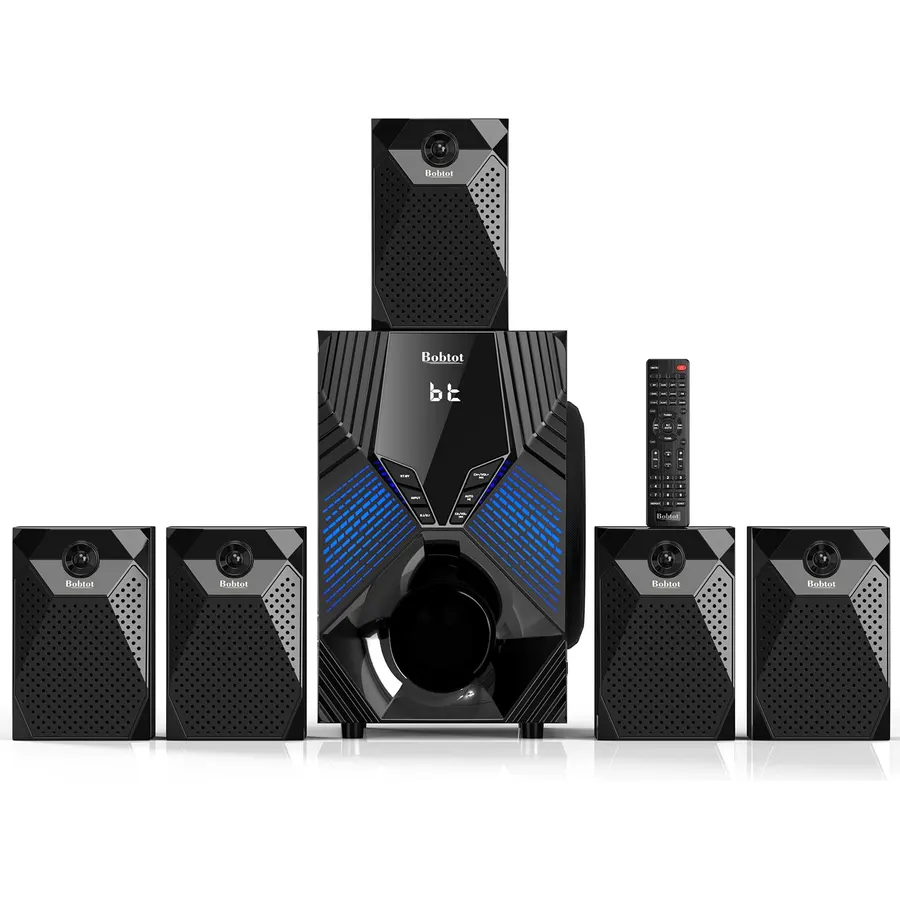 Bobtot 1000W Peak Surround System 8 inch Subwoofer Home Theater Systems