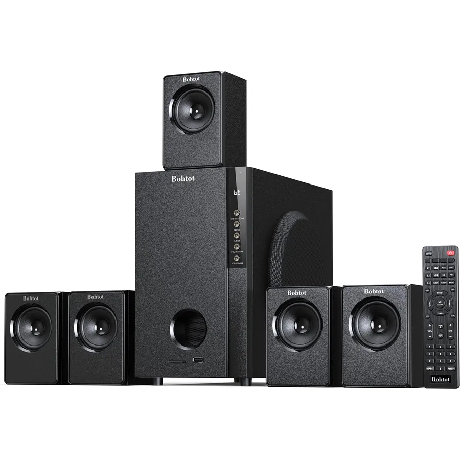 Bobtot Home Theater Systems with 5.25 inch Subwoofer, 600 Watts Peak