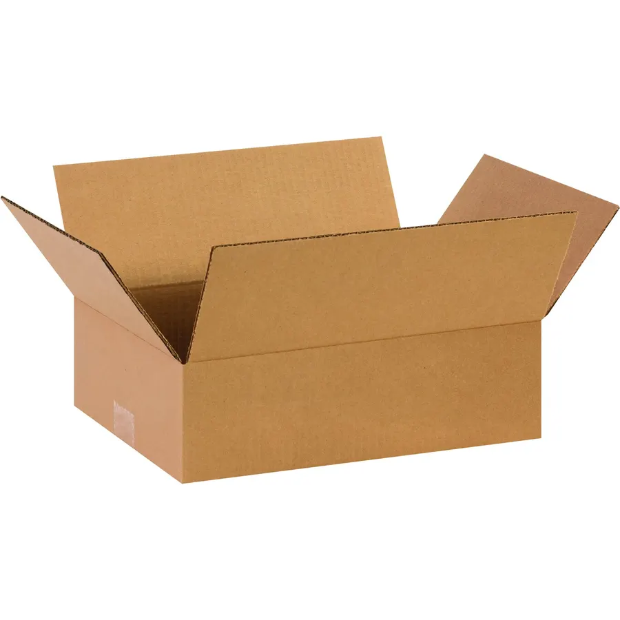 BOX USA Apparel Shipping Boxes, Flat 14x10x4" 100-Pk for Moving & Shipping