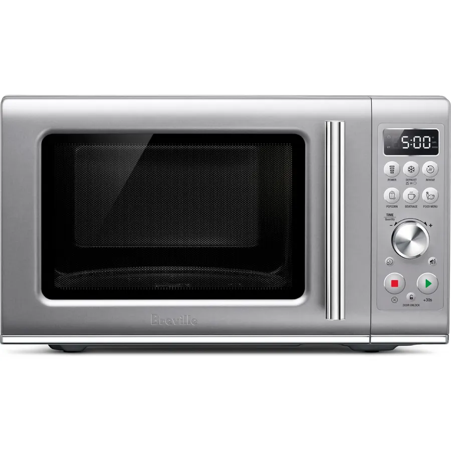 Breville BMO650SIL Compact Wave Soft Close Microwave Oven, Silver