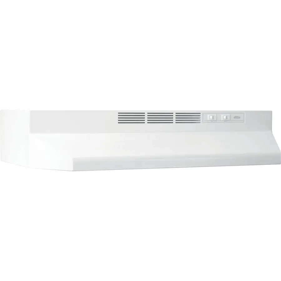 Broan-NuTone 412401 Non-Ducted Under-Cabinet Ductless Range Hood Insert, 24-Inch, White & 413001 Non-Ducted Under-Cabinet Ductless Range Hood Insert, 30-Inch, White