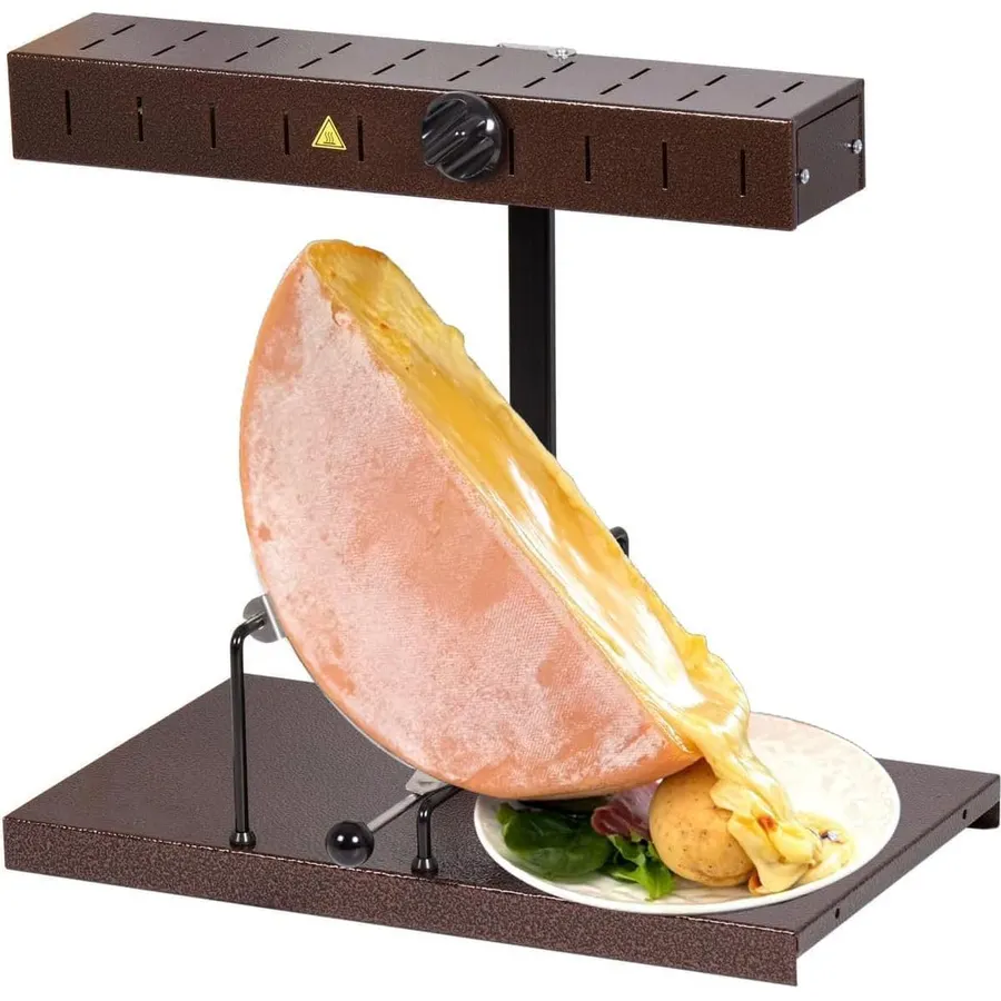 BRON COUCKE - Commercial Raclette Cheese Melter "Alpage" - Traditional French Raclette for Half Wheel - Commercial and Home Use - Adjustable Heating Rod - 110V - US Cord - Made in France