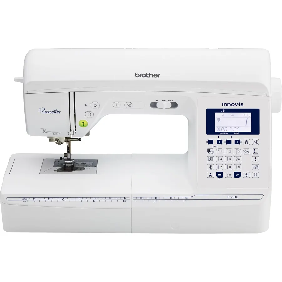 Brother PS500 Pacesetter Sewing Machine with 100 Built-In Stitches, 2.4" x 1.3" LCD Display
