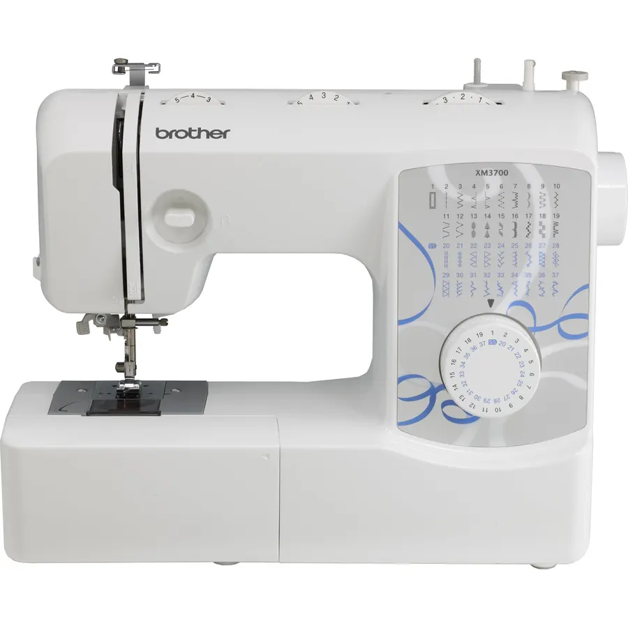 Brother XM3700 Sewing Machine, 37 Built-in Stitches, 5 Included Sewing Feet, Premium Thread 6-Pack and Sewing Machine Needles 5-Pack