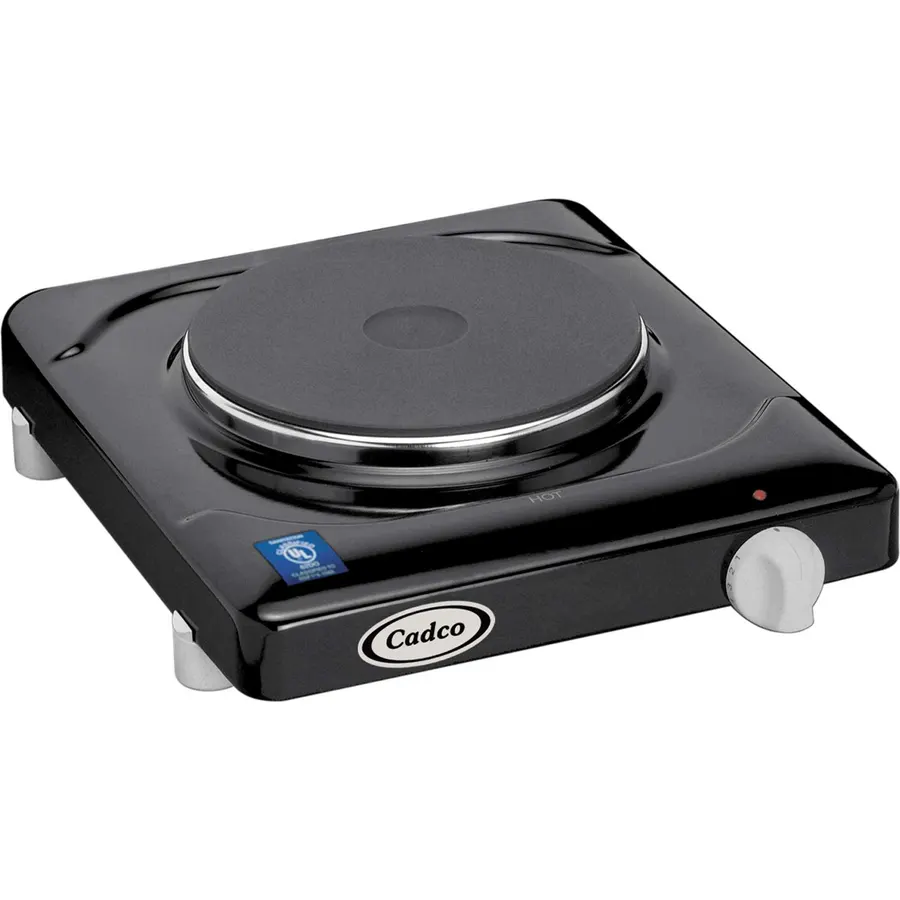 Cadco KR-1 11.5" Portable Electric Hot Plate with 1 Burner and Infinite Controls, 120v, 9 lbs, For Commercial Use
