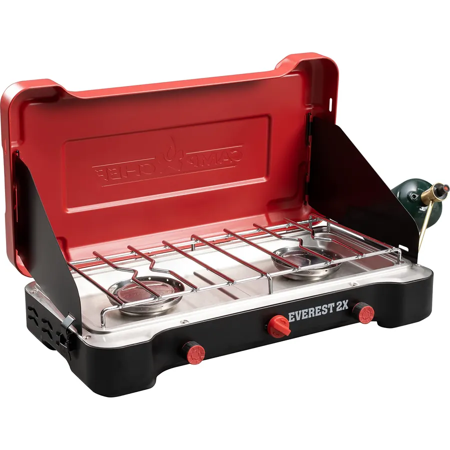 Camp Chef Everest 2X 2-Burner Portable Camping Stove, 40,000 BTUs, Propane