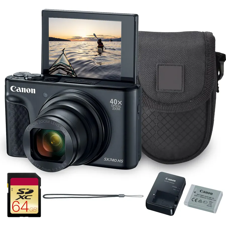 Canon PowerShot SX740 HS 20.3MP Digital Camera Bundle