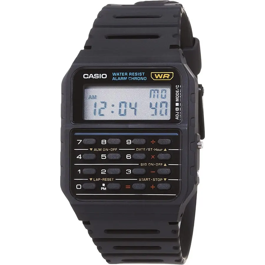 Casio CA53W Vintage Series | Data Bank | 1/100 SEC Stopwatch | Water Resistant | 8 Digit Calculator | Dual Time | Resin Band | Resin Case | Auto Calendar | Daily Alarm | 5 Year Battery