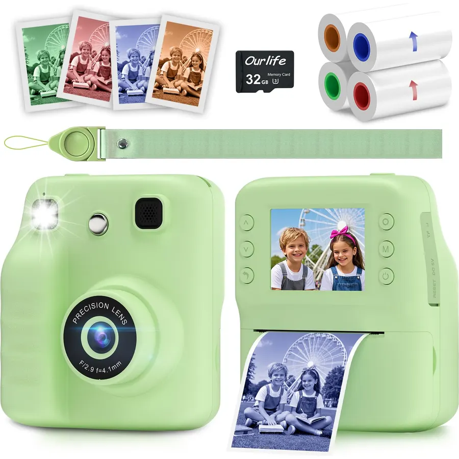 Color Camera Instant Print with1080P HD Video